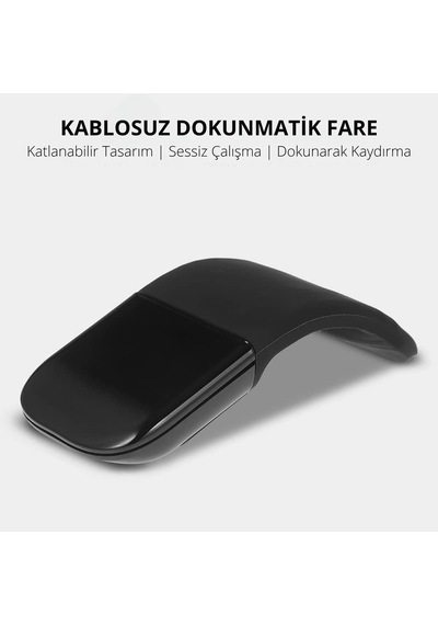 Etashop Katlanabilir Kablosuz 2.4g Arc Mouse Sessiz Dokunmatik 1000 Dpı Taşınabilir Ergonomik Fare Diğer