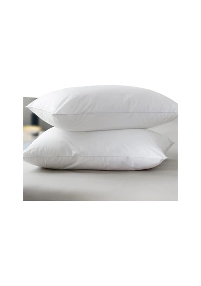 2 Adet Otel Tipi Boncuk Silikonlu Yastık Akfil 63 Tel Dokuma %100 Pamuk 50x70 Cm Beyaz