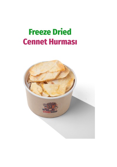 Freeze Dried Dilim Cennet Hurması Dondurularak Kurutulmuş Meyve Cipsi 60 G