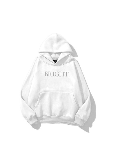 Startmore Kadın Bright Taş Baskılı Sweatshirt Beyaz Beyaz