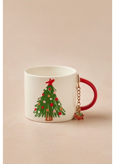Karaca New Year Yılbaşı Charm Hediyeli Tree Kupa 350 Ml Çok Renkli