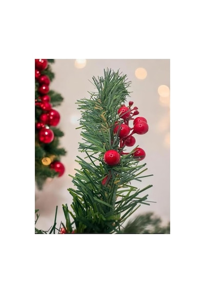 Yılbaşı Süsleme Seti, Yeşil Garland, Meyveli Palamut Ve Çam Dalı Dekorasyonu, Şömine Ve Duvar İçin, 50 Cm Diğer