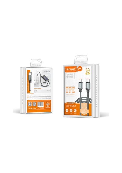 Tsmart Type C To Type C 60w Pd Şarj Data Kablosu Ts-c160