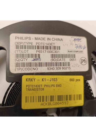 Pdtc143et Phılıps Sot23 Transistör 200 Adet