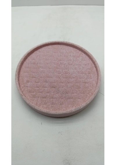 Silindir Model Süet Kumaş 20/20 Cm Batırmalı Pembe Küpe-piercing Tablası