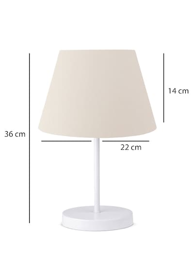 Homing Krem Kumaş Beyaz Gövdeli Abajur Ayd-3121 Ekru