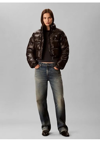 Calvin Klein Parlak Kısa Şişme Kadın Siyah Ceket Lv047d504g-ub1 Siyah