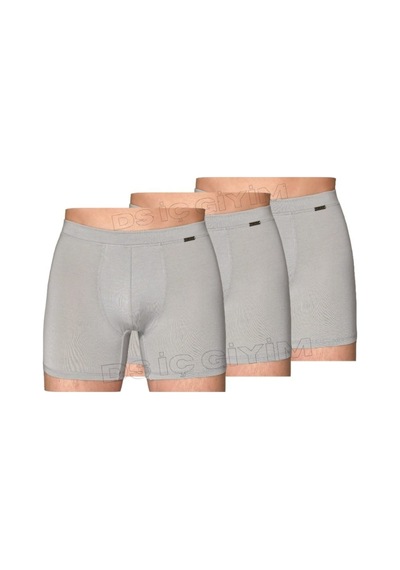 Berrak 4434 Erkek Likralı Micro Modal Boxer 3 Adet Gri