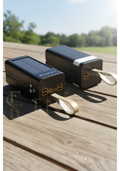 Ape Solar 30.000 Mah Güneş Enerjili Led Işıklı Powerbank Şarj Aleti 2x Usb Çıkışlı Mikro Type-c