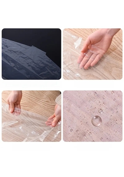 5 Adet 70x120 Cm Şeffaf Elbise Poşeti, Askı Delikli Omuz Kesimli Elbise Poşeti