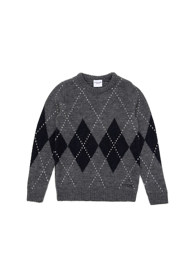 U.S. Polo Assn. Erkek Çocuk Açık Gri Melanj Bisiklet Yaka Kazak 50295513-VR091