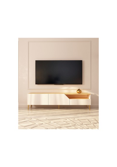 Saren 180 Cm Tv Ünitesi Tv Sehpası Safir Meşe - Beyaz Safirmeşe-beyaz