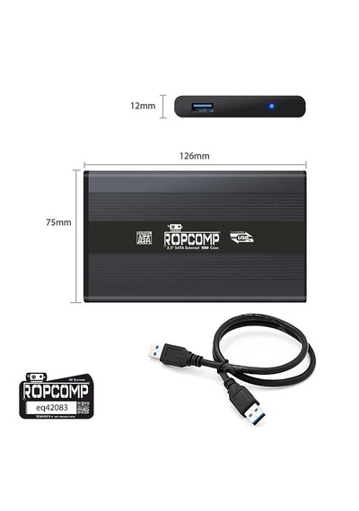 Ropcomp 2.5" Usb 3.1 Gen1 Sata Harici Ssd Kutusu Alüminyum