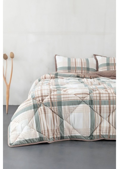 Merinos Comforter Çift Kişilik Yorgan Seti Yeşil 220x240cm Yeşil
