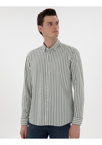 Pierre Cardin Erkek Haki Gömlek Desenli 50301533-vr027 Haki