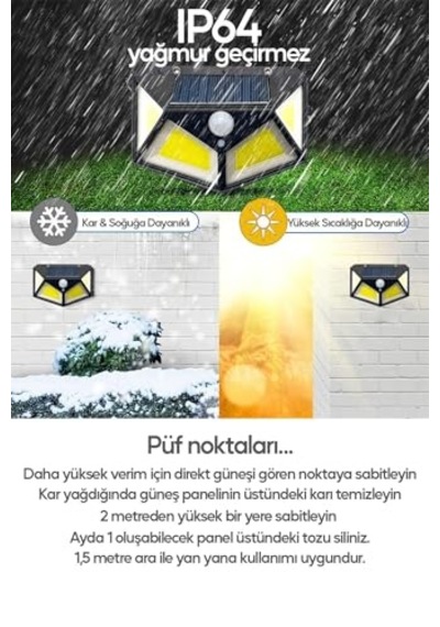 Harekete Sensörlü Solar Enerjili Işık Bahçe Işıklandırmak İçin Lamba Dış Mekan İçin Uygun Güneş Enerjili A