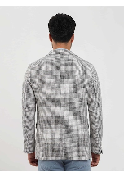 Dufy Saks Erkek Slim Fit Pitikare Desenli Sivri Yaka Casual Ceket - 104437-saks Saks Mavi Dufy Saks Erkek Slim Fit Pitikare Desenli Sivri Yaka Casual Ceket - 104437-saks Saks Mavi