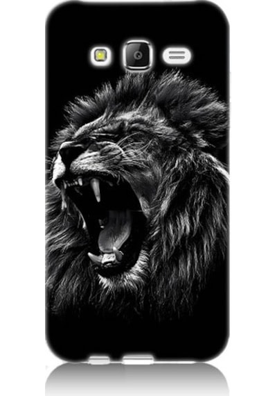 Samsung Galaxy J7 Uyumlu Saldırgan Aslan Desenli Silikon Kılıf