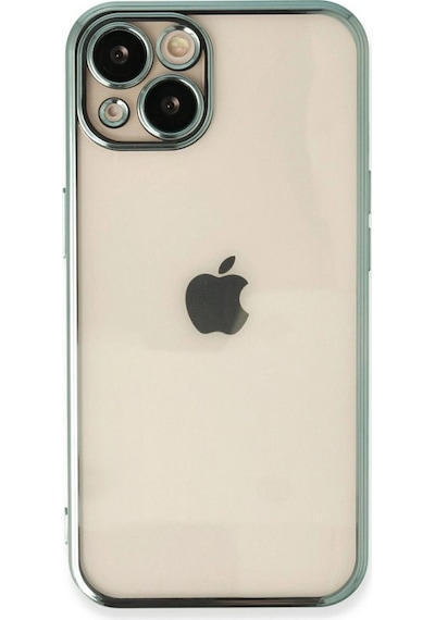 Apple İphone 14 Kılıf Razer Lensli Silikon - Yeşil Çok Renkli