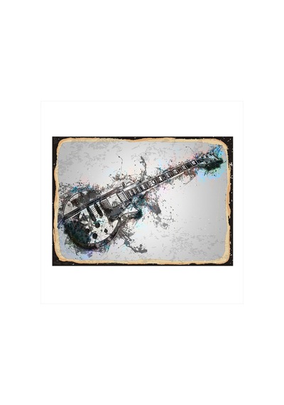 Bedeko Elektro Gitar Mdf Tablo 25 Cm X 35 Cm