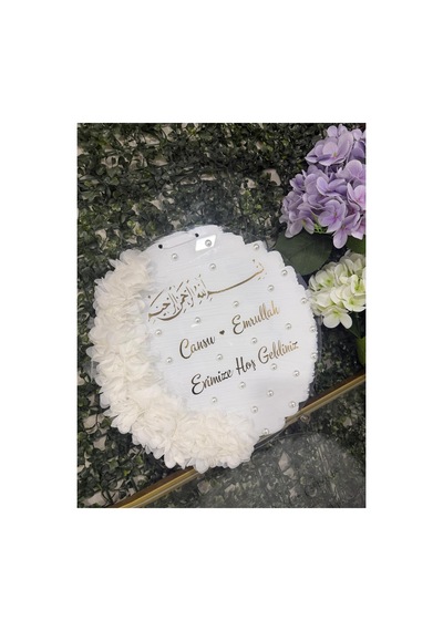 Kız Evine Hoş Geldiniz Kapı Süsü Gold-gümüş