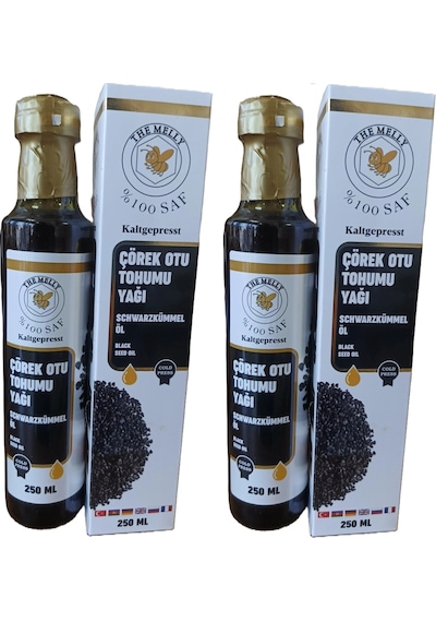 The Melly Çörekotu Tohumu Yağı 250 Ml Soğuk Pres Çörek Otu Yağı 2adet, Melly