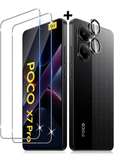 Xiaomi Poco X7 Pro Kamera Lens Koruma Camı+ekran Koruyucu Cam Set