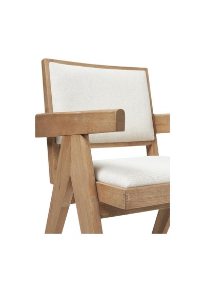 Kalmar Ahşap Ceviz Sandalye Natural - Beyaz