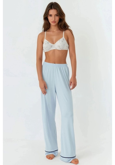 Hiccup Gömlek Yakal Ekstra Yumuşak Rahat Kesim Uzun Kollu Pijama Takımı Bebek Mavisi