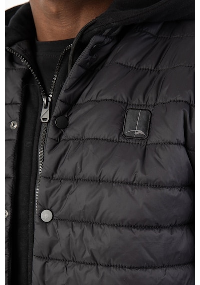 Maraton Sportswear Regular Erkek Hakim Yaka Uzun Kol Outdoor Siyah Mont 22352-siyah Siyah