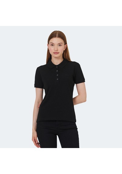 Slazenger VERA I Kadın Polo Yaka Siyah Tişört