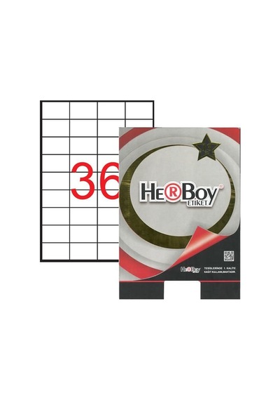 Herboy Hb-1035 52,5 Mmx33mm Beyaz Lazer Etiket 10