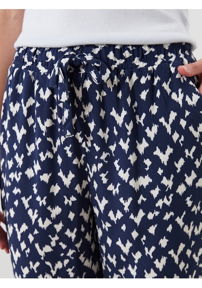 Lcw Comfort Lacivert Beli Lastikli Havuç Kesim Kadın Pantolon