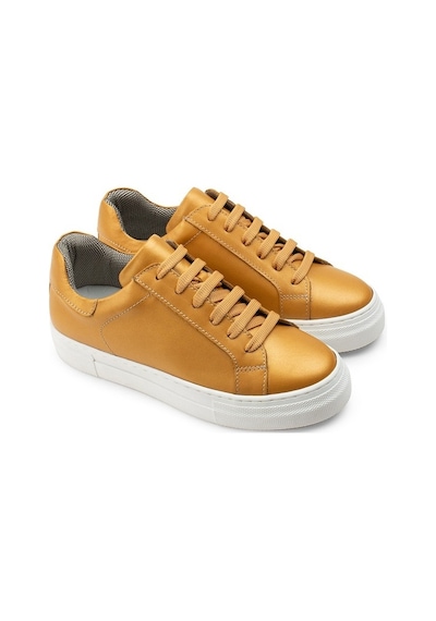 Deery Hakiki Deri Sarı Sneaker Kadın Ayakkabı Sarı