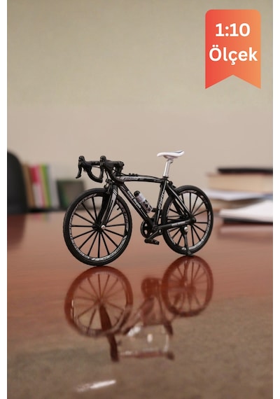 Craftivio Siyah Yüksek Kaliteli Metal 1:10 Ölçek Koleksiyonluk Die Cast Model Bisiklet Çok Renkli