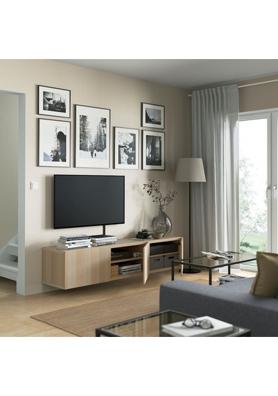 Tv Sehpası, Ağartılmış Meşe Görünümlü, 180x42x38 Cm, Lappvıken Meşe Tv Sehpası, Ağartılmış Meşe Görünümlü, 180x42x38 Cm, Lappvıken Meşe
