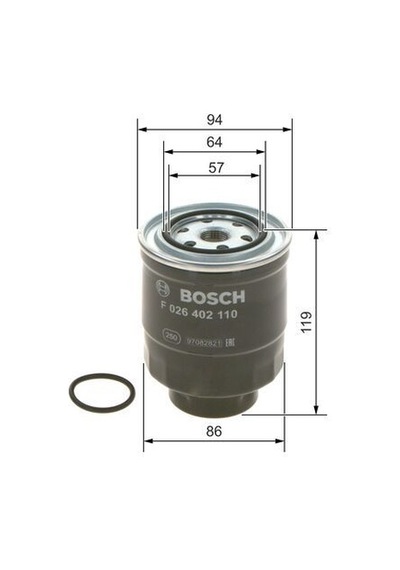 Toyota Auris E15 06-12 2.0 D4d 2006-2012 Bosch Mazot Filtresi N2110 1ad