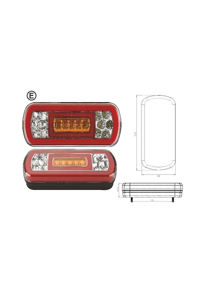 Çeray Neon Led Dikdörtgen Stop Lambası 12v-24v 12 Volt