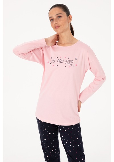 U.s. Polo Assn. Kadın Pembe Pijama Takım 50318885-vr041 Pembe