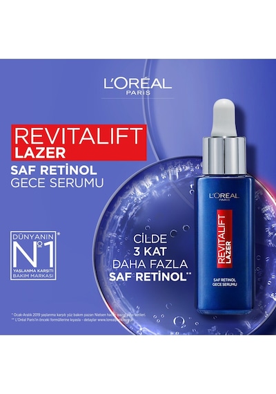 L'Oreal Paris Revitalift Filler %1.5 Saf Hyaluronik Asit   + Saf Retinol Gece Serumu