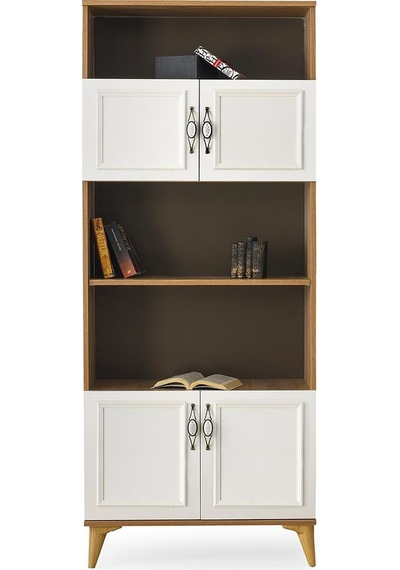 Irmak Dolaplı 5 Raflı Kitaplık 80x30x195cm 001 Irmak Dolaplı 5 Raflı Kitaplık 80x30x195cm 001