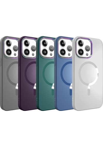 Apple Uyumlu iPhone 14 Pro Max Uyumlu Magsafe Wireless Şarj Özellikli Zore Stil Kılıf-siyah Siyah -
