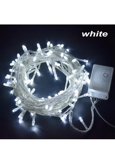Dekor Led Boncuklu 10 Metre Beyaz
