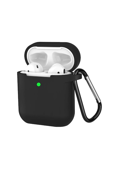 Airpods 1 Ve 2. Nesil İle Uyumlu Premium Lansman Serisi Kadife İç Astarlı Darbe Emici Silikon Kılıf Siyah