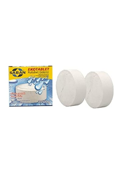 2x500 Gram - Naturel Kokusuz, Nem Alıcı Rutubet Ve Küf Önleyici Yedek Tablet