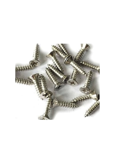 Nikel 1000 Adet Klips Vidası 2,2x7,5 Mm Yhb - Konik Başlı Kutu, Sandık, Ayak, Askı, Mini Vida 7,5 mm