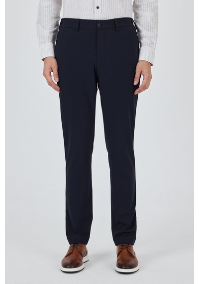 İmza Koyu Lacivert Esnek Yandan Cepli Casual Slim Fit Jogger Pantolon 1003250162 Koyu Lacivert