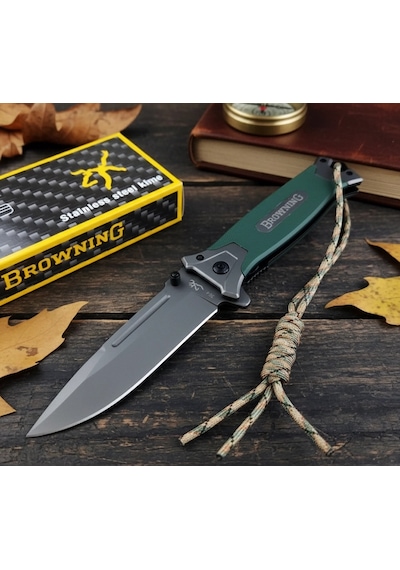 Knivox Browning 364 İpli Haki Kamp Çakısı