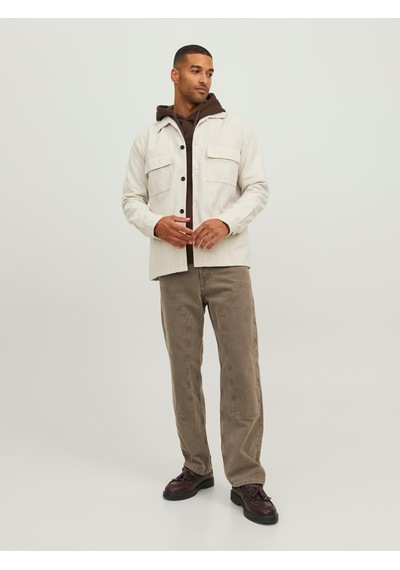 Jack & Jones Jack&jones Regular Fit Uzun Kollu Ekru Erkek Gömlek 12239329 001
