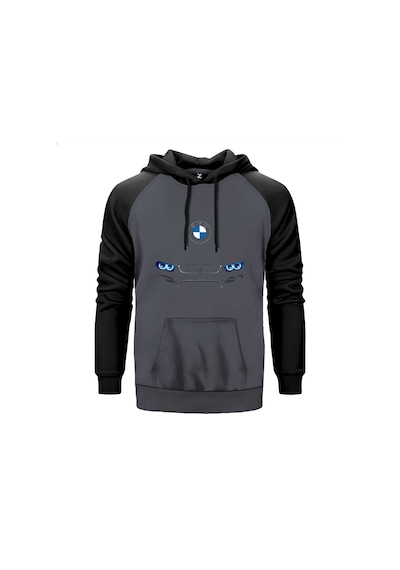 Bmw M4 Series Logo Gri Renk Reglan Kol Sweatshirt Gri